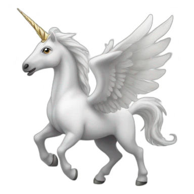 White Pegasus with horn  sticker