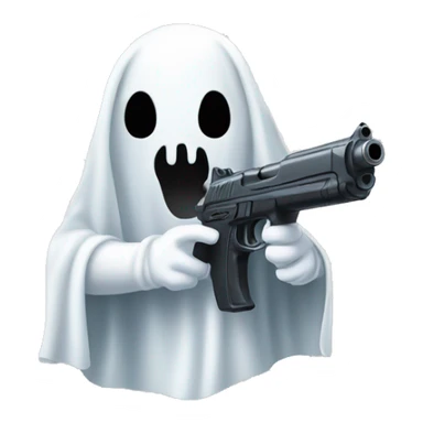 Ghost with plastic gun  sticker