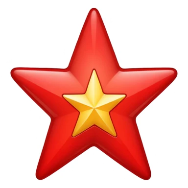 just a 5 edged red star with black background sticker
