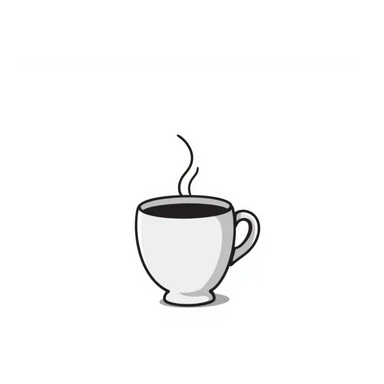 a cup of tea with steam in pastel colors dd9fb0 ffc6d3 a3bfc9 c4bee2 f1b091, hand-drawn doodle style sticker