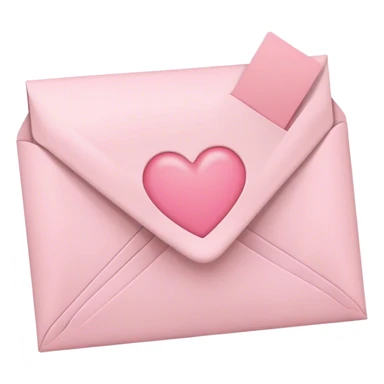 pastel pink heart envelope sticker