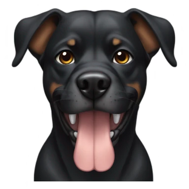 Black muscle dog sticker