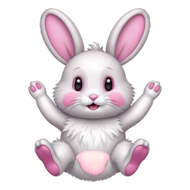 A bunny that jumps up and down sticker