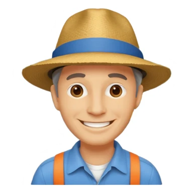 homme créole réunionnais  avec chapeau embouteillage route  sticker