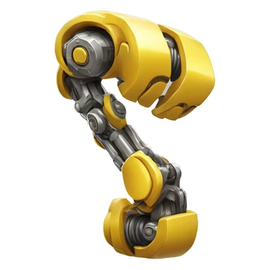 Yellow mechanical cyborg bicep that’s flexing sticker