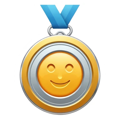 silver medal with a 2 inside sticker