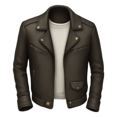 a worn leather jacket  sticker