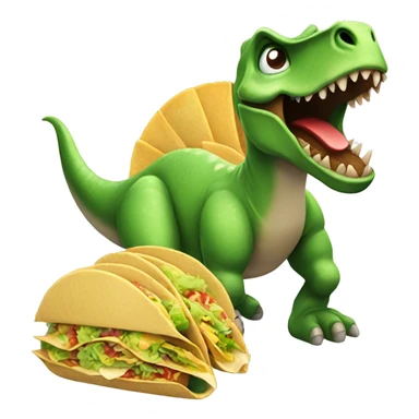 Dinosaur with tacos  sticker