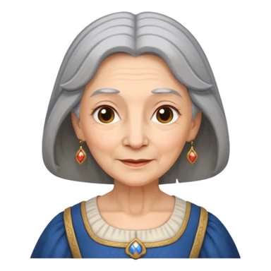 The kind and amiable grandmother in medieval fairy tales sticker