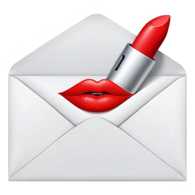 Envelope with smooch mark sticker