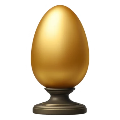 golden egg on pedestal sticker