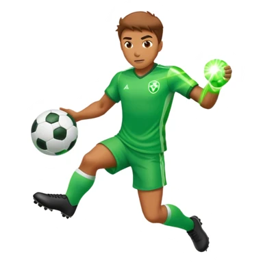 soccer player being hit by a laser beam sticker