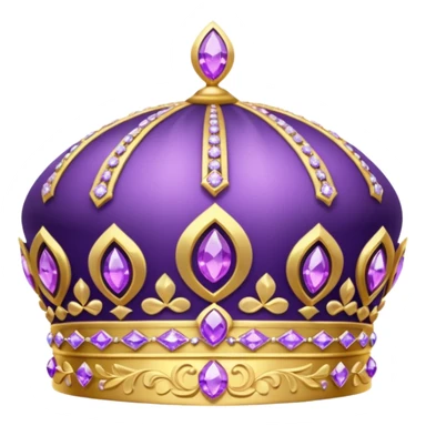 gold kokoshnik with purple diamonds sticker