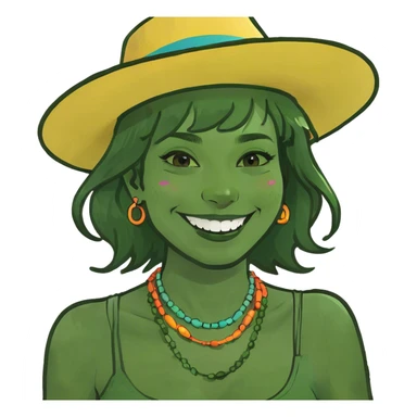 smiling girl indoors portrait sticker