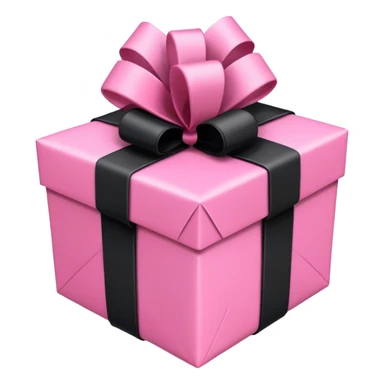 Pink Gift wrapped in a lot of black rope sticker