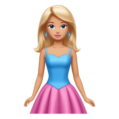 barbie girl different dresses sticker