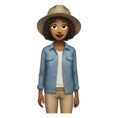 Girl dressed as Stanley from holes sticker