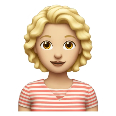Blonde lady in striped top sticker