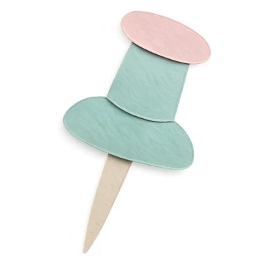 soft pastel miniature push pin icon for planners sticker
