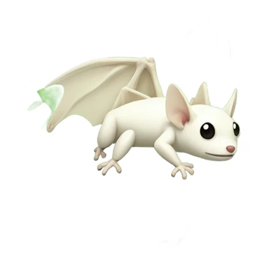 Honduran white bats on green leaf sticker