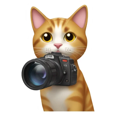 cat and videocamera sticker