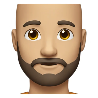 man, dark brown hair, full beard, dark brown eyes, balding on the front, close up, chest up sticker