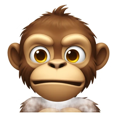 Strong monkey flexing muscles  sticker