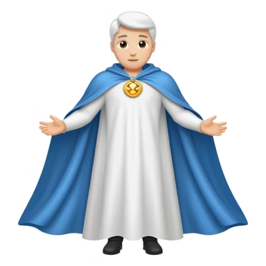 full white cape backview sticker