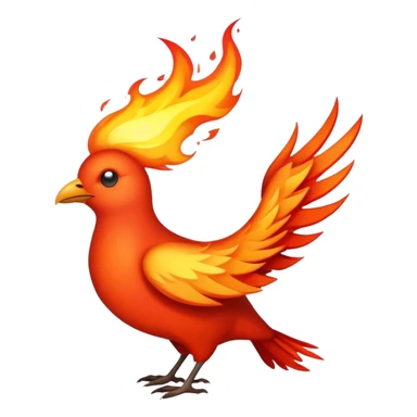 Flaming bird symbol  sticker