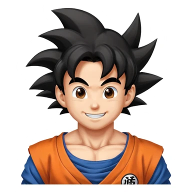 Goku from Dragon Ball celebrating a happy birthday sticker