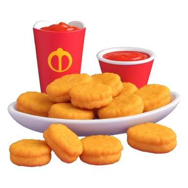 Chicken McNuggets with dipping sauce sticker