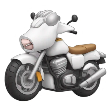 Une chèvre sur une moto sticker