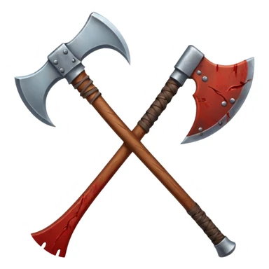 Blood covered Viking battle axe sticker