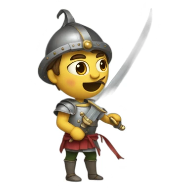 medieval sword-swallower sticker