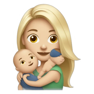 Norwegian woman with baby boy sticker