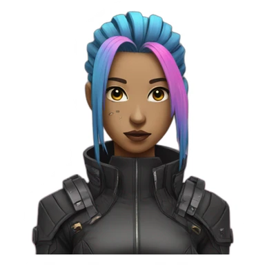 Cyberpunk anime sticker