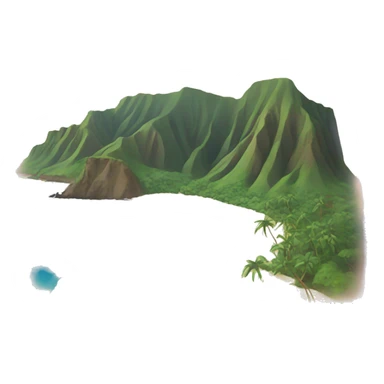hawaii landscape sticker
