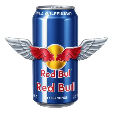 a red bull can that says a cool girlfriend gives you wings sticker