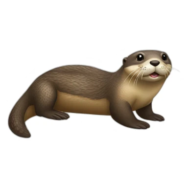 Loutre sur tortue sticker