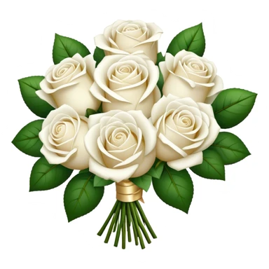 White rose bouquet  sticker