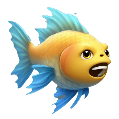 mindblown explosion fish sticker