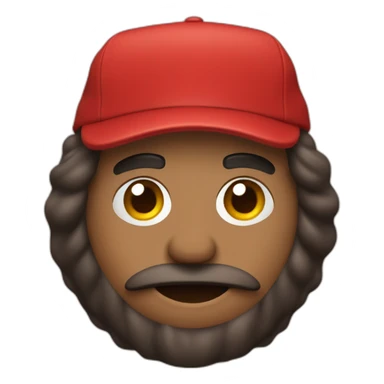 Hombre con gorra roja sticker