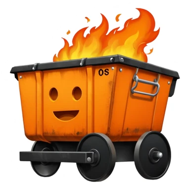 dumpster on fire sticker