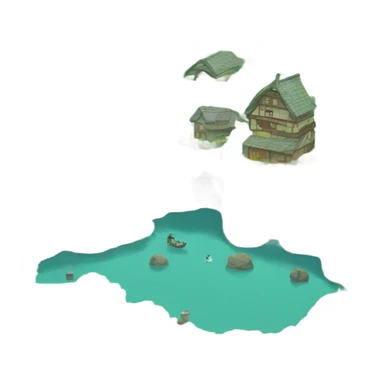 studio ghibli landscape sticker