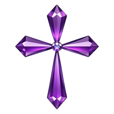 Gothic purple diamond cross sticker