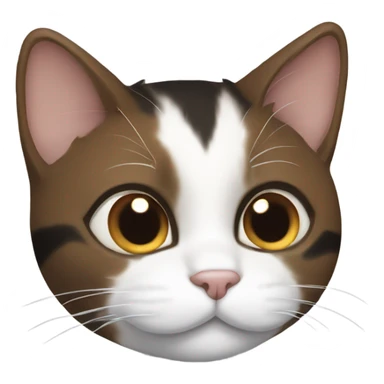 brown, black and white cat lying down sticker