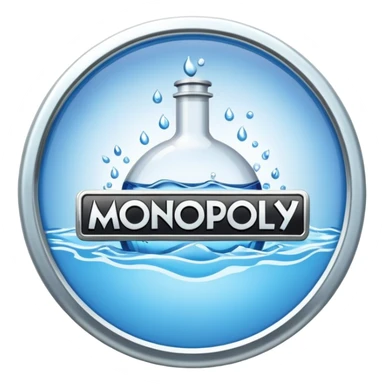 Monopoly water works pro badge  sticker