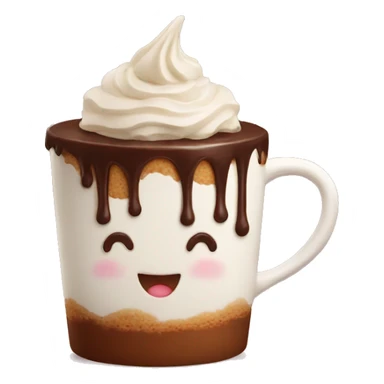 Mug cake chocolate sticker