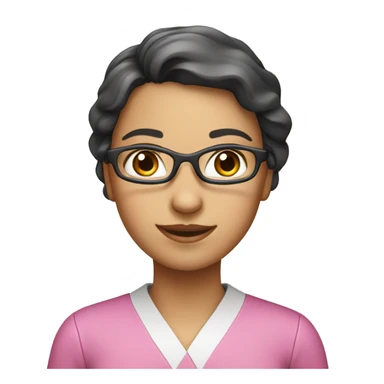 cute female chemical engineer pink accent sticker