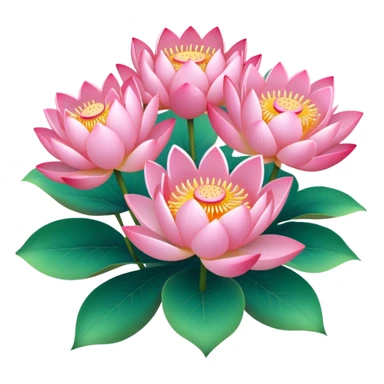 bouquet of lotus flowers sticker